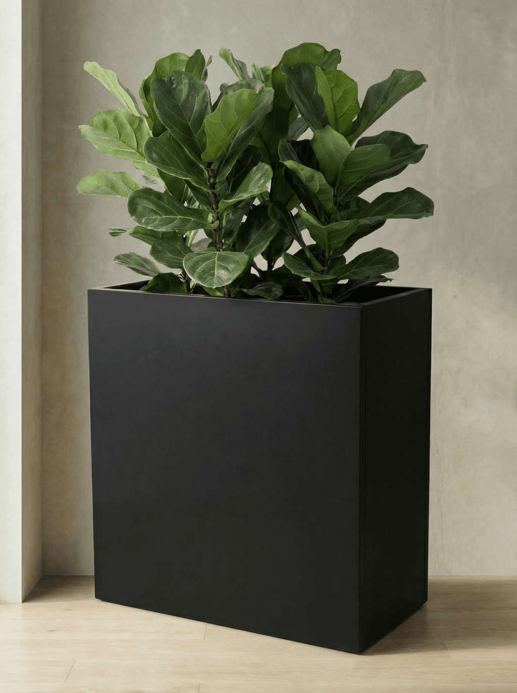 Vaso Metálico para Plantas Caixa Alta 80x80cm Preto - Montar & Plantar