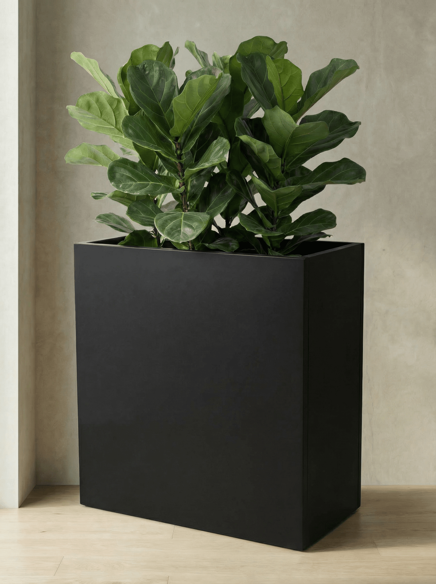 Vaso Metálico para Plantas Caixa Alta 80x80cm Preto - Montar & Plantar