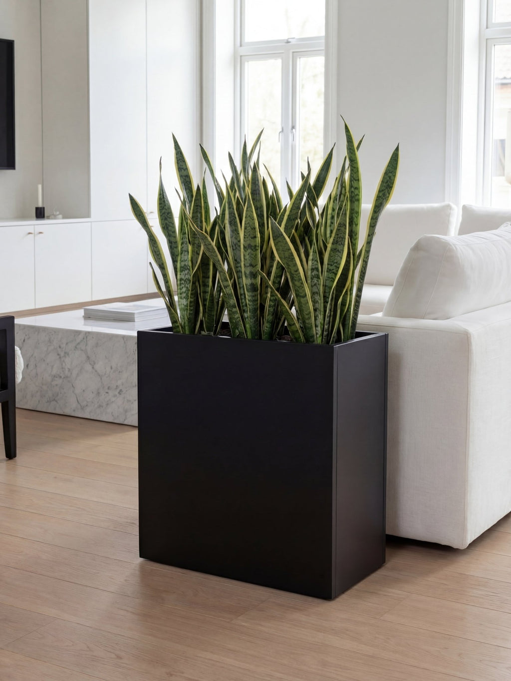 Vaso Metálico para Plantas Caixa Alta 80x80cm Preto - Montar & Plantar