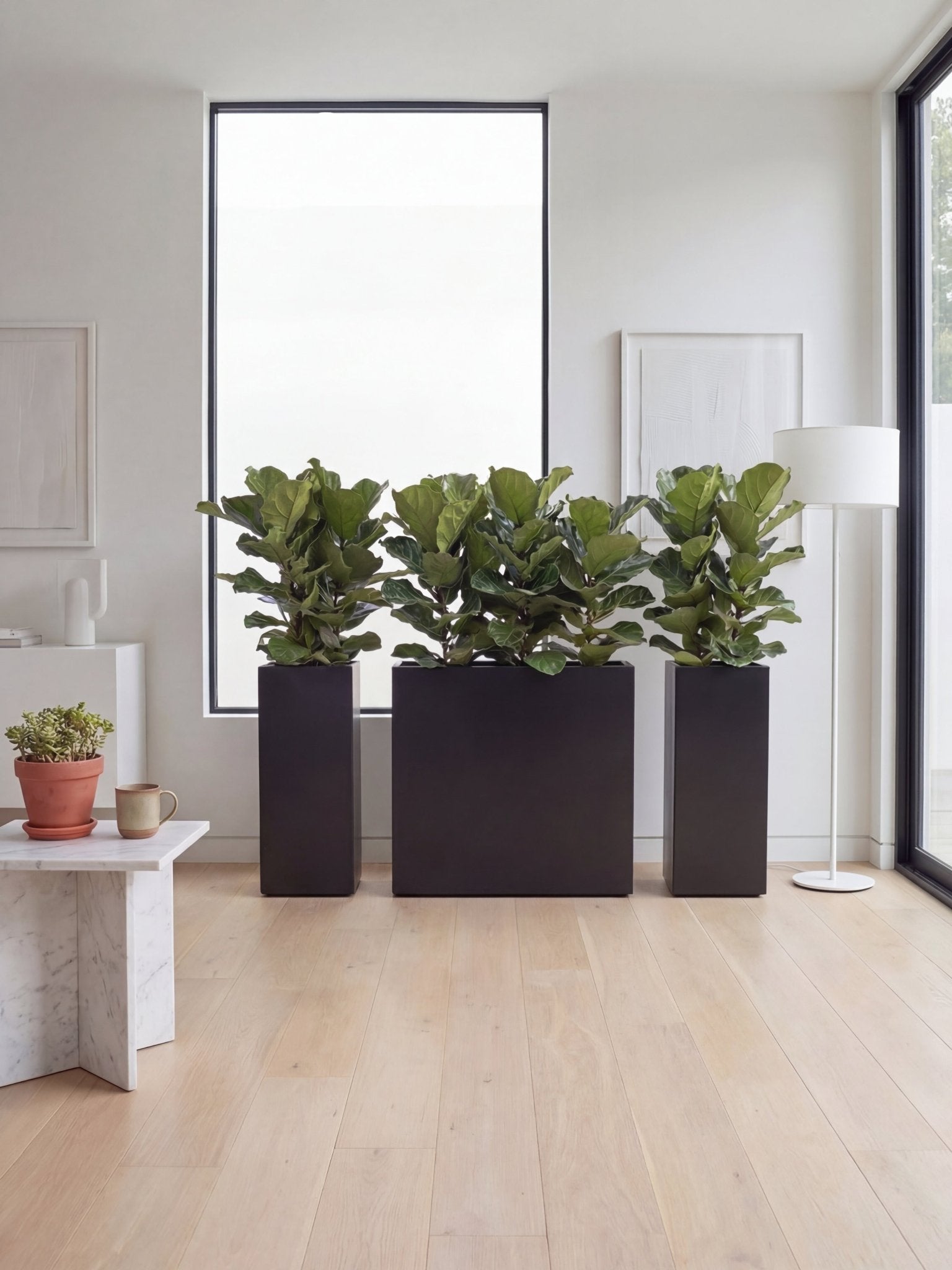 Vaso Metálico para Plantas Caixa Alta 80x80cm Preto - Montar & Plantar