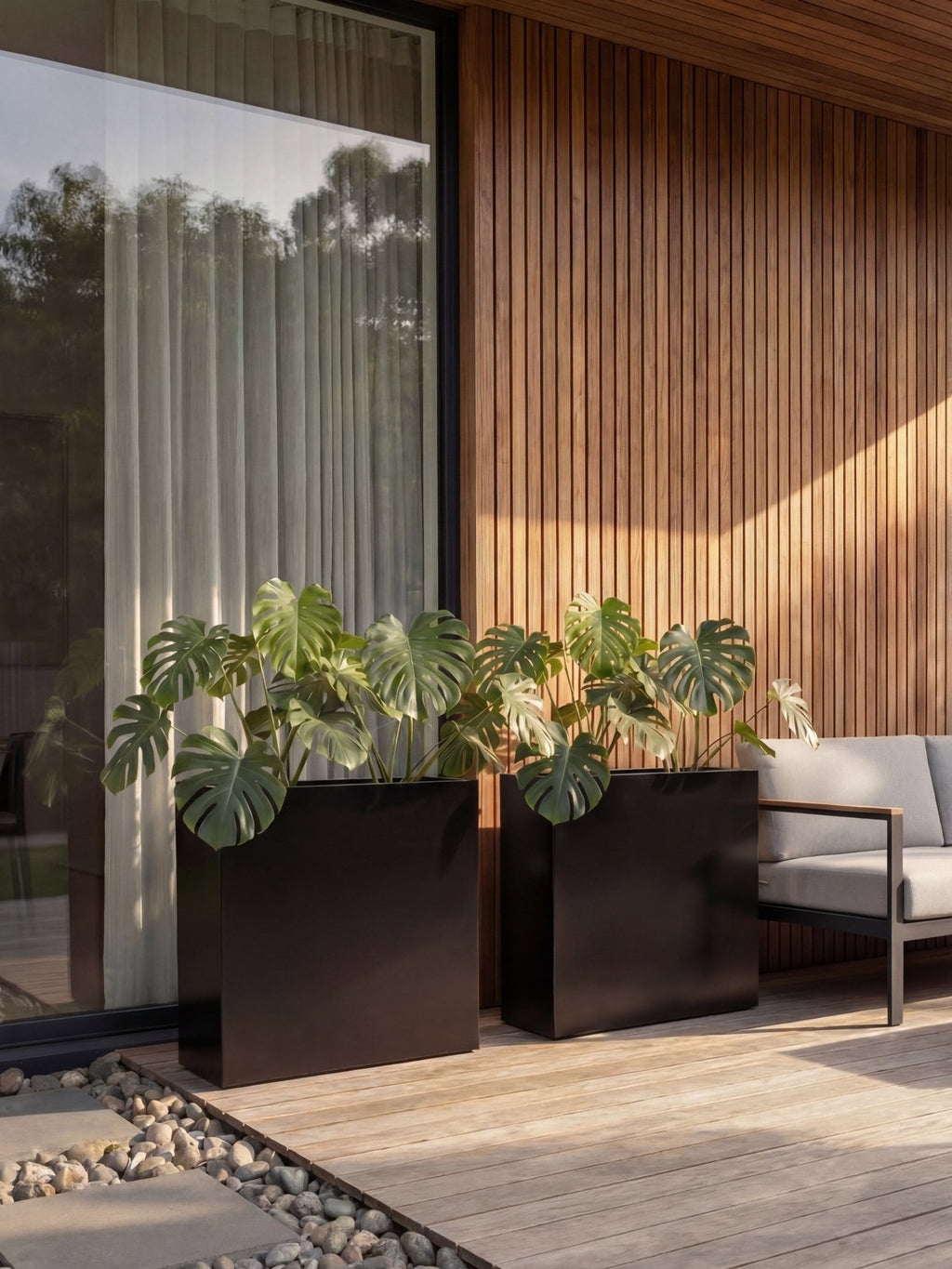 Vaso Metálico para Plantas Caixa Alta 80x80cm Preto - Montar & Plantar